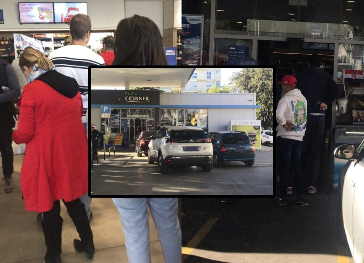 (FOTO) "KAO DA JE DUĆAN" Splićani navalili na 'benzinske': Police ispražnjene, a red se proteže van postaje!