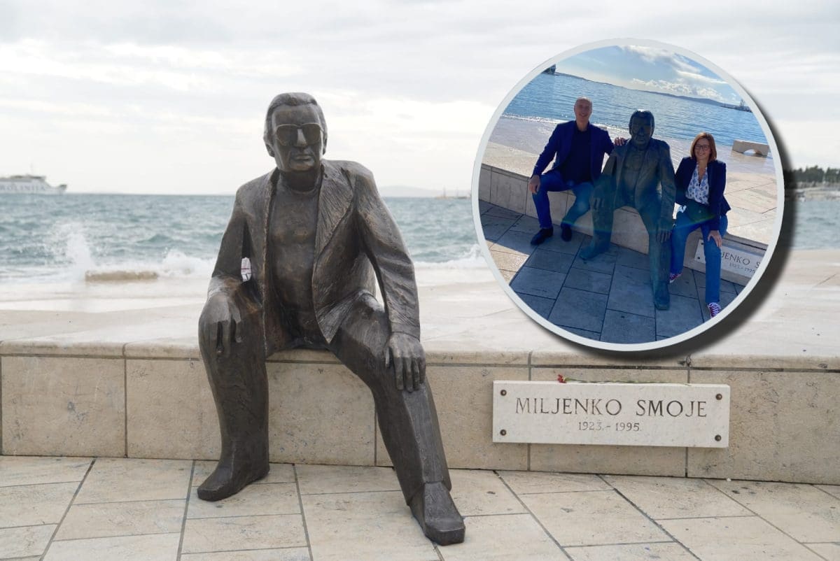 ĐIR DO MATEJUŠKE Puljkovi pozirali uz kip Miljenka Smoje: "Evo sam ga došla vidjeti i uživo"