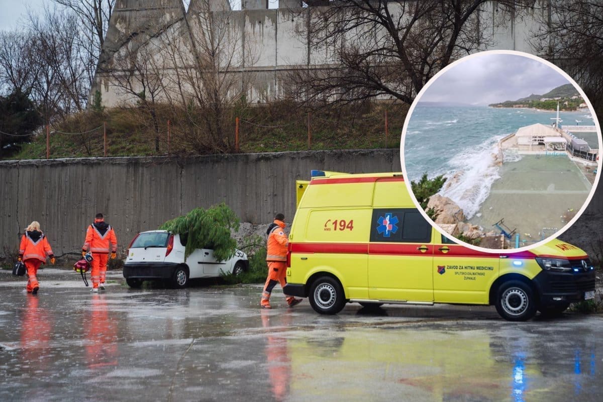 PUNE RUKE POSLA ZA SPLITSKE VATROGASCE Olujno jugo donijelo ogromne probleme