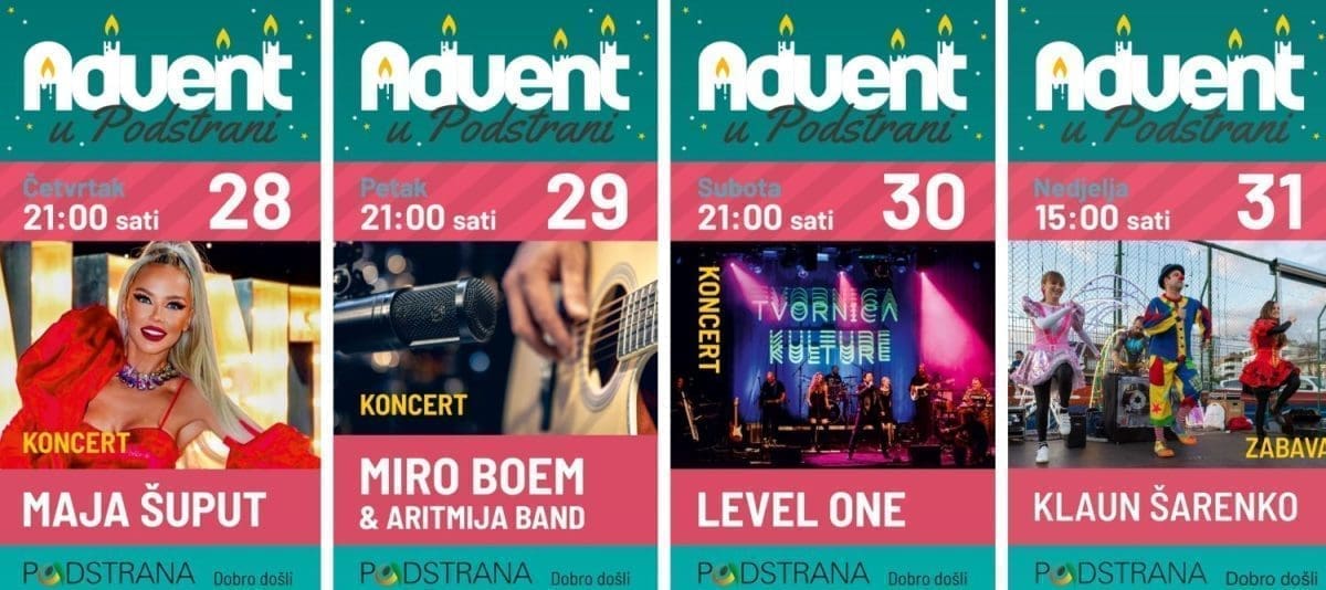 ČAROLIJA I DOBRO RASPOLOŽENJE U PODSTRANI Očekuje nas raspjevani tjedan s nekoliko koncerata