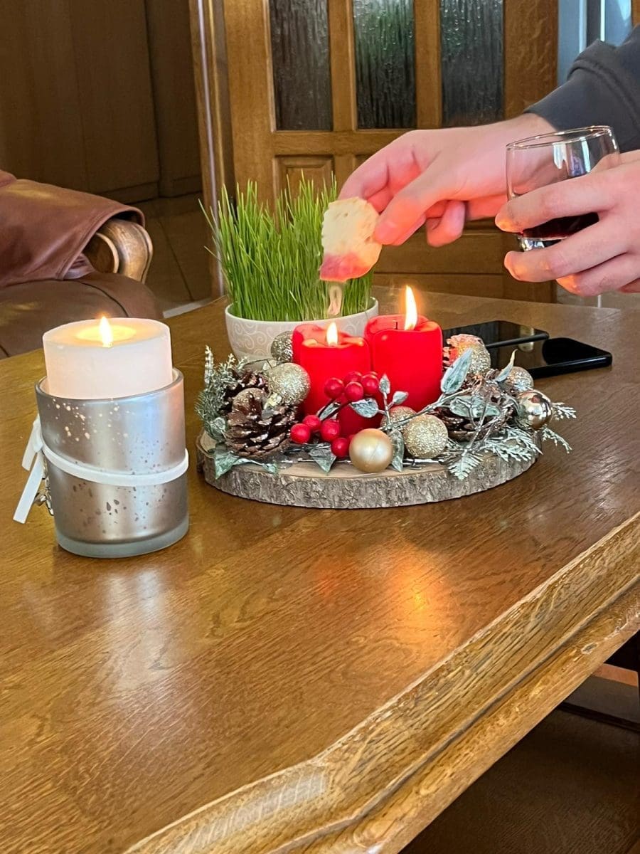 bozicna svijeca kruh vino2