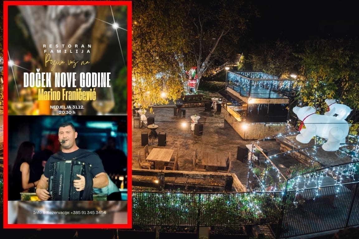 LUDA ZABAVA U RESTORANU FAMILIJA U ŽRNOVNICI Uđite u Novu godinu uz Marina Franičevića i DJ Ivicu
