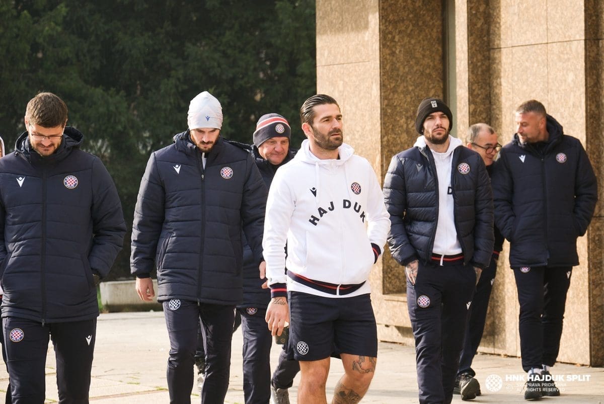 IGRAČI HAJDUKA U ZAGREBU Jedan detalj svima je zapeo za oko