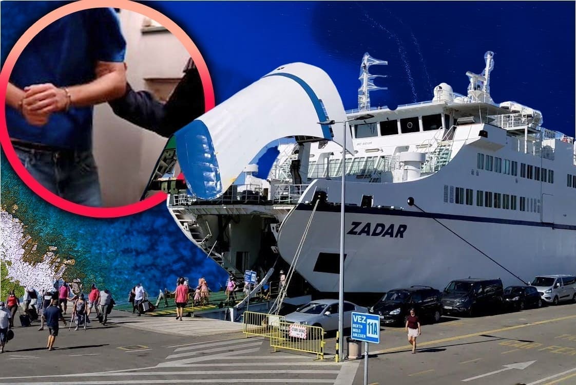 UHIĆEN 43-GODIŠNJAK Pripiti muškarac na trajektu Jadrolinije napravio dramu: Agresivno nasrnuo na putnike, napao kapetana. Onda je stigla policija...