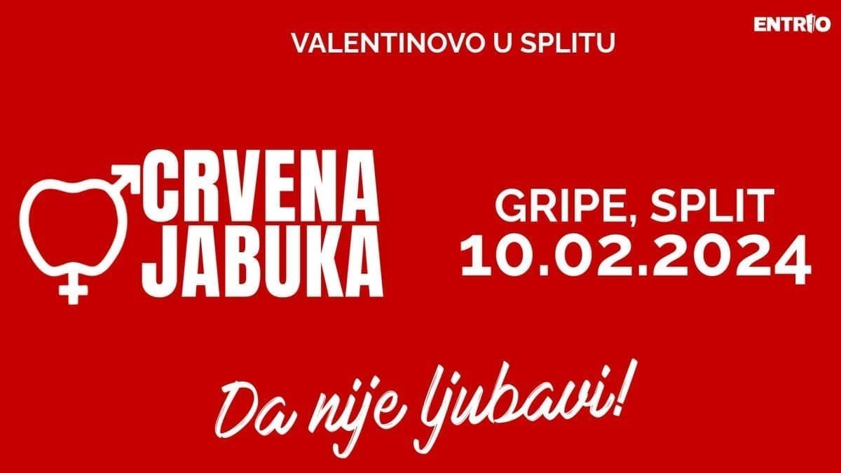 SPEKTAKL NA GRIPAMA Odbrojavamo dane do koncerta Crvene Jabuke, pod nazivom “Da nije ljubavi”, koja u dvorani Gripe 10. veljače slavi ljubav!