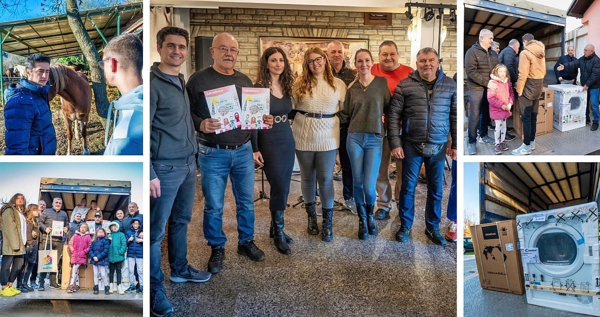 TKO MOŽE PLATITI OSMIJEHE DJECE IZ DOMA MAESTRAL? Nakon posjeta Alkarskim dvorima i ranču Mustang, Grad Sinj uručio perilicu i sušilicu rublja koji će itekako dobro doći