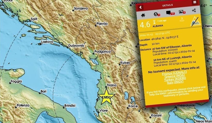 Snažan potres iza ponoći zatresao Balkan, EMSC objavio detalje