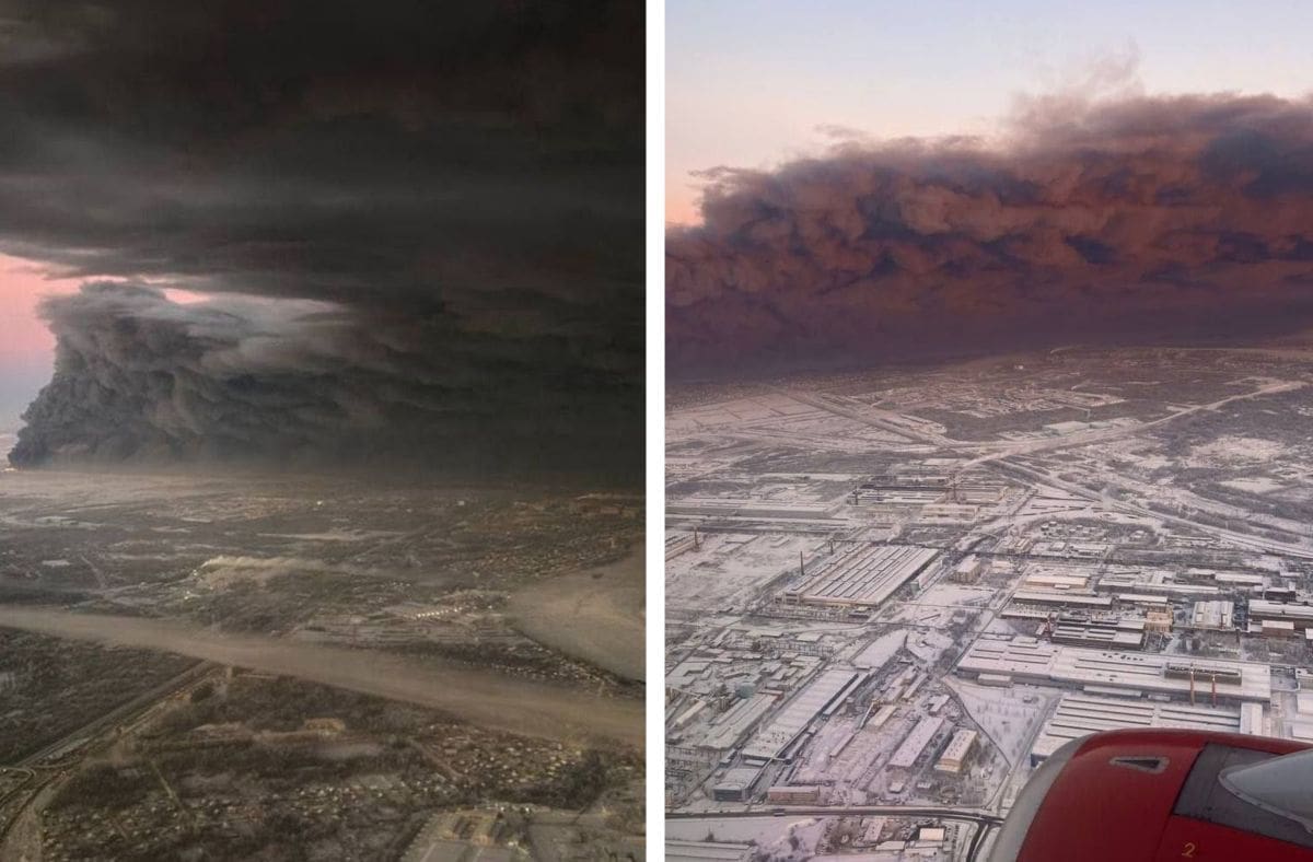 Veliki požar. Širi se gusti dim nad Sankt Peterburgom