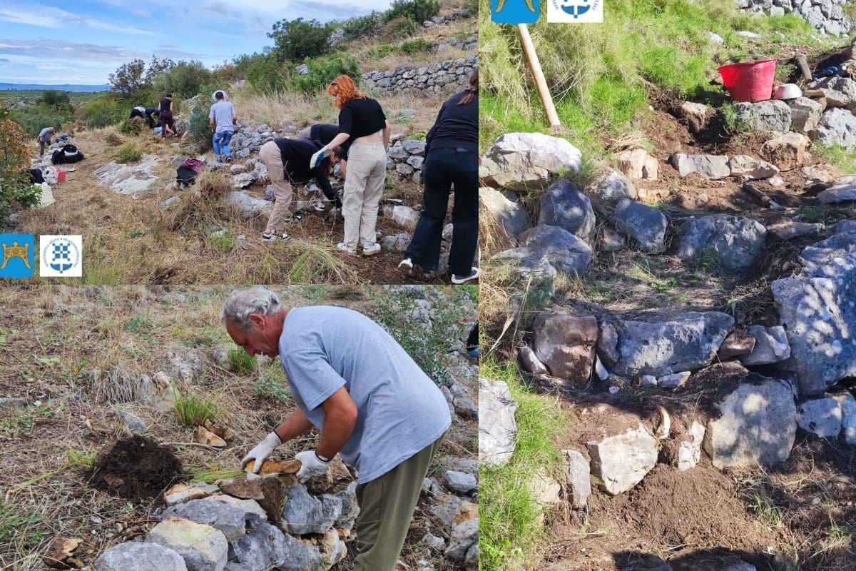 Studentska radionica i obnova suhozida na arheološkom lokalitetu Rat kod Ložišća na otoku Braču