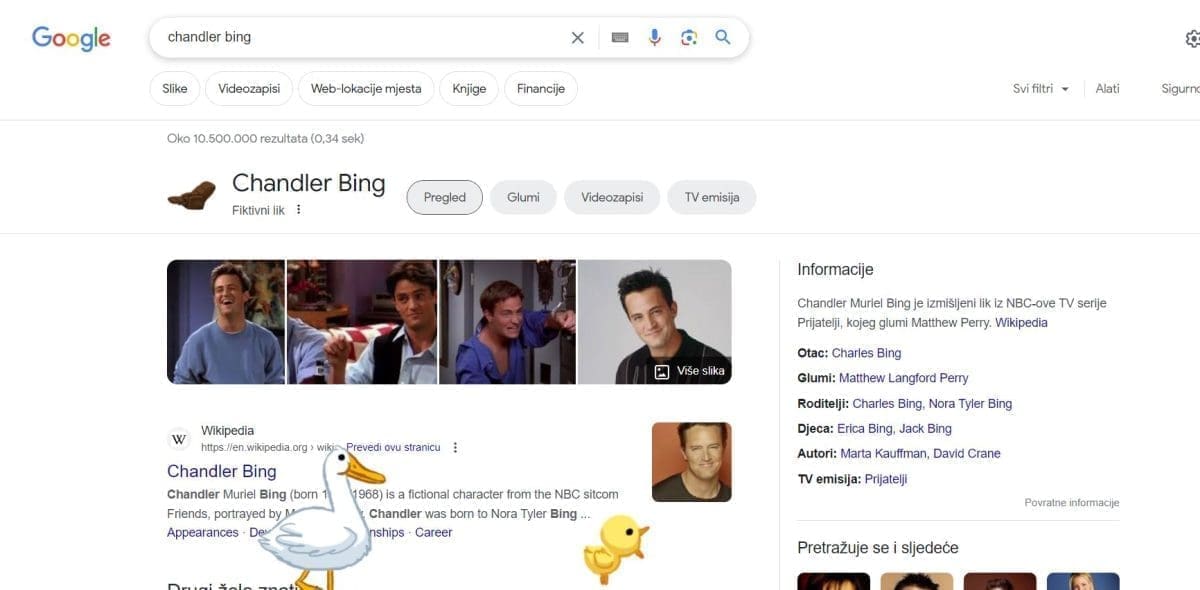 chandler bing trazilica