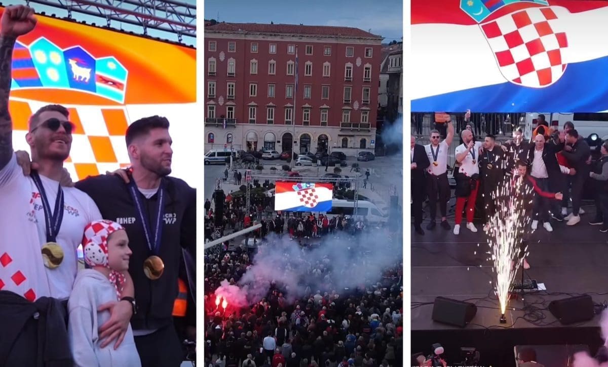 Pogledajte doček vaterpolista u Splitu iz zraka!