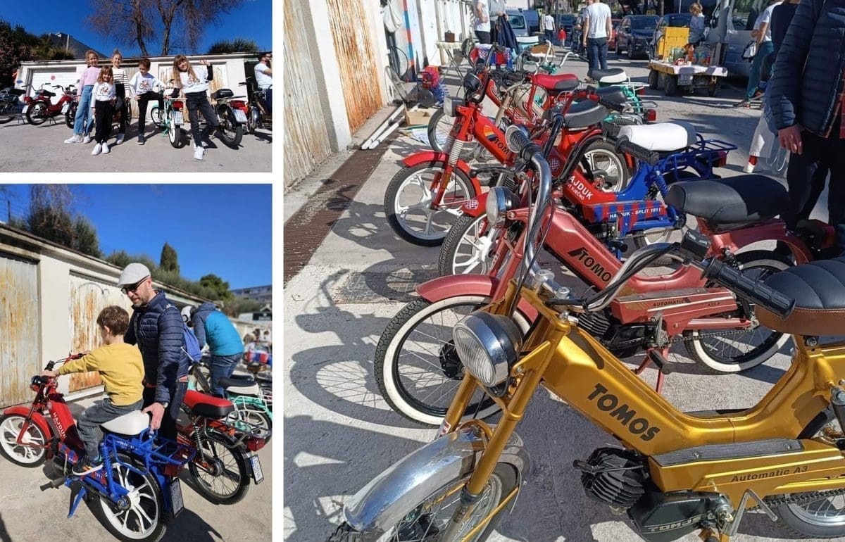 Ekipa entuzijasta okupljenih pod ramom Vintage Tomos tour Split ove je subote organizirala druženje i edukaciju ispred svoje garaže