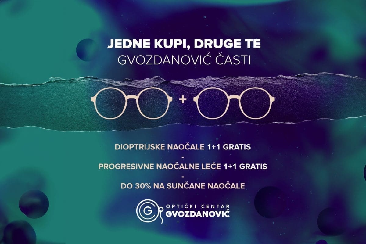 NEODOLJIVA PONUDA 1+1 na dioptrijske i do 30% popusta na sunčane naočale!