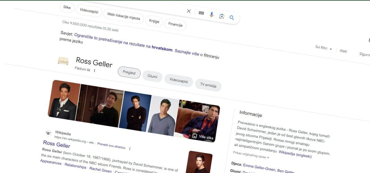 ross geller google