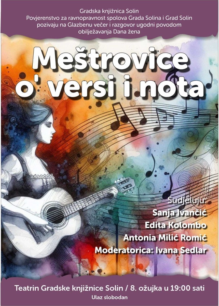 me trovice o versi i nota plakat