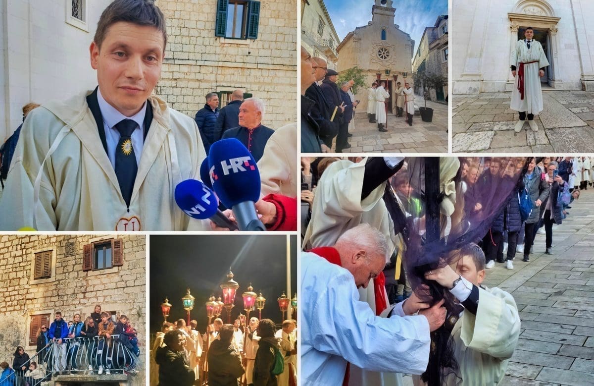 PROCESIJA 'ZA KRIŽEN' NA OTOKU HVARU Pogledajte emotivni doček križonoše u Jelsi