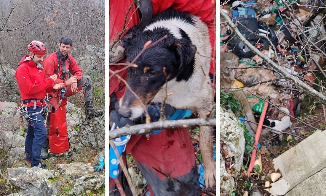 BRAVO, MOMCI Psić upao u duboku jamu u Zagvozdu. Dva speleologa nisu oklijevala ni trenutka, a zgrozili su se kad su se spustili