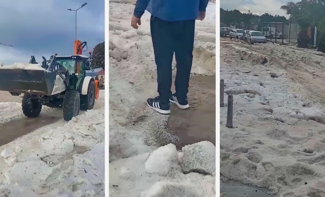 VIDEO Nevjerojatni prizori iz Dalmacije: Ne, ovo nije snijeg. Tuča dosovno zatrpala obalni grad