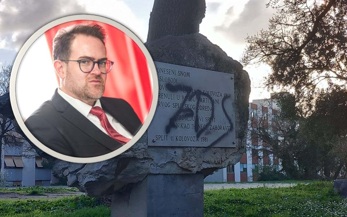 VANDALI PISALI 'ZDS' NA PARTIZANSKOM SPOMENIKU Barbir: "Zatražit ću od Grada Splita postavljanje kamera"