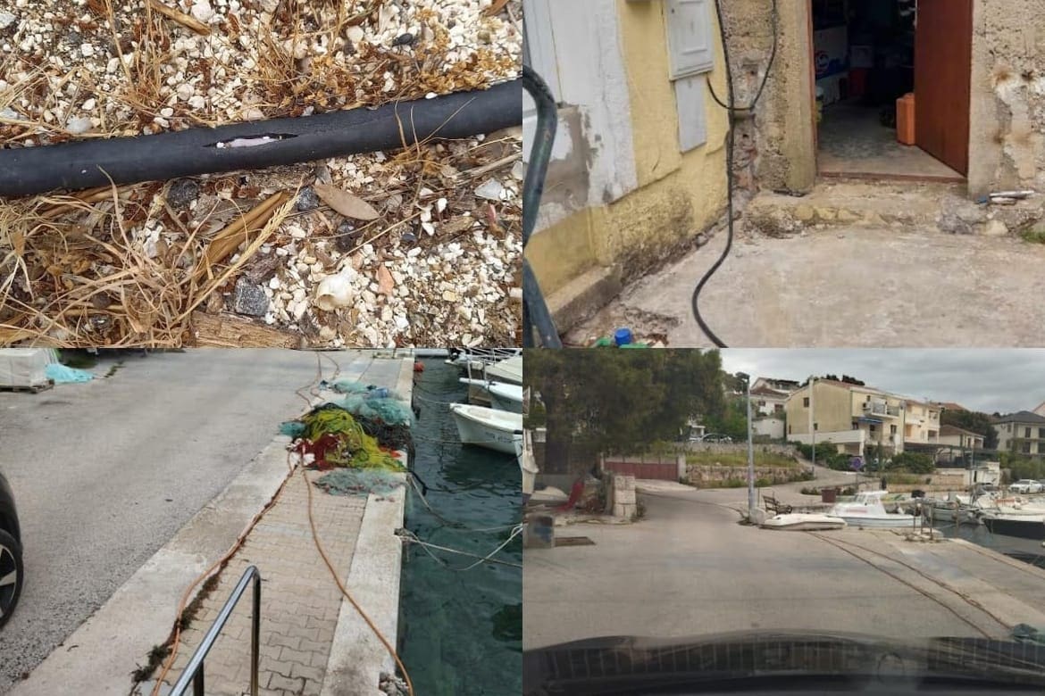 'TKO MI ŠTO MOŽE' Stanovnici malog mjesta u Dalmaciji očajni: "Okupirao je rivu i razvukao oštećene kabele za struju na mjestu kojim prolaze djeca"