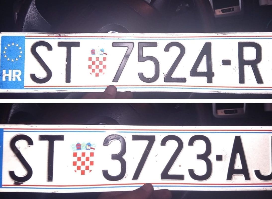 Pronađene izgubljene automobilske registracije na području Splita