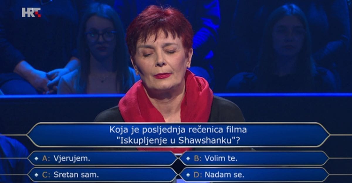 Publika pomogla Marini s pitanjem o kultnom filmu. Bi li vi znali odgovor?