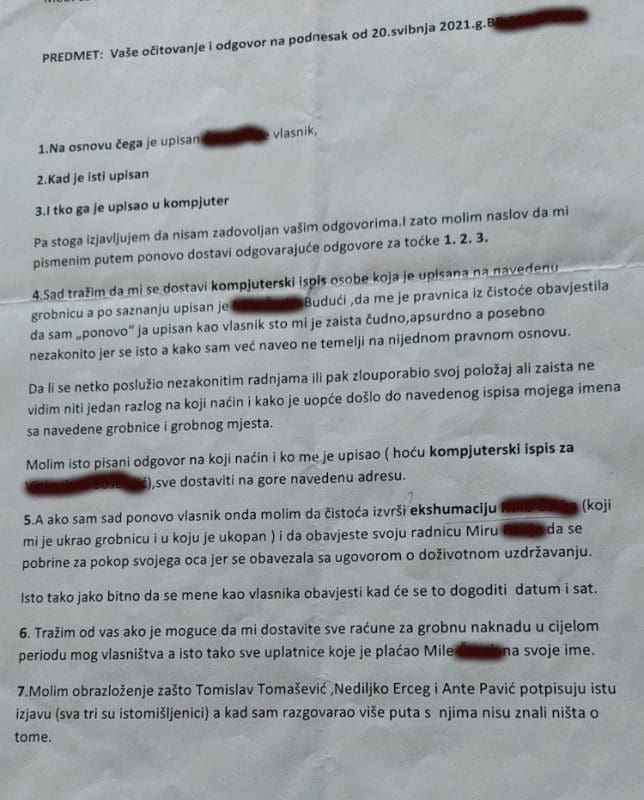 sinjska grobnica bosanciczahtjev