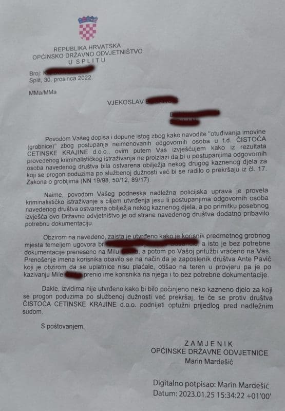 sinjska grobnica odo