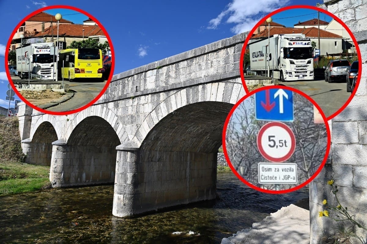 ZABRANE ZA ŠLEPERE NA ISTOKU SPLITA NE VRIJEDE Kada i kako će se stati na kraj njihovom ilegalnom prelasku preko povijesnog mosta?