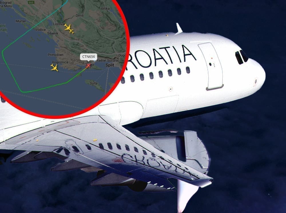 Zrakoplov koji je letio iz Zagreba za Split morao skrenuti s uobičajene putanje