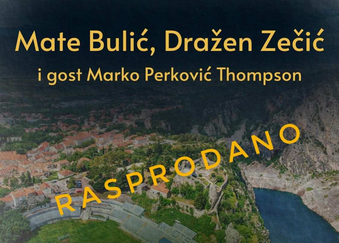 SPEKTAKL U IMOTSKOM Zečić:"Koncert je rasprodan, vidimo se!"