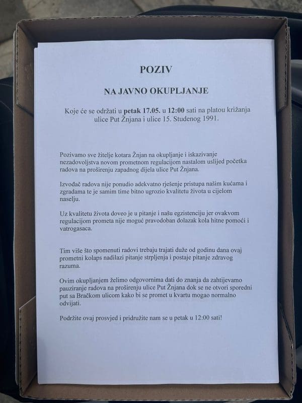 javno okupljanje znjan