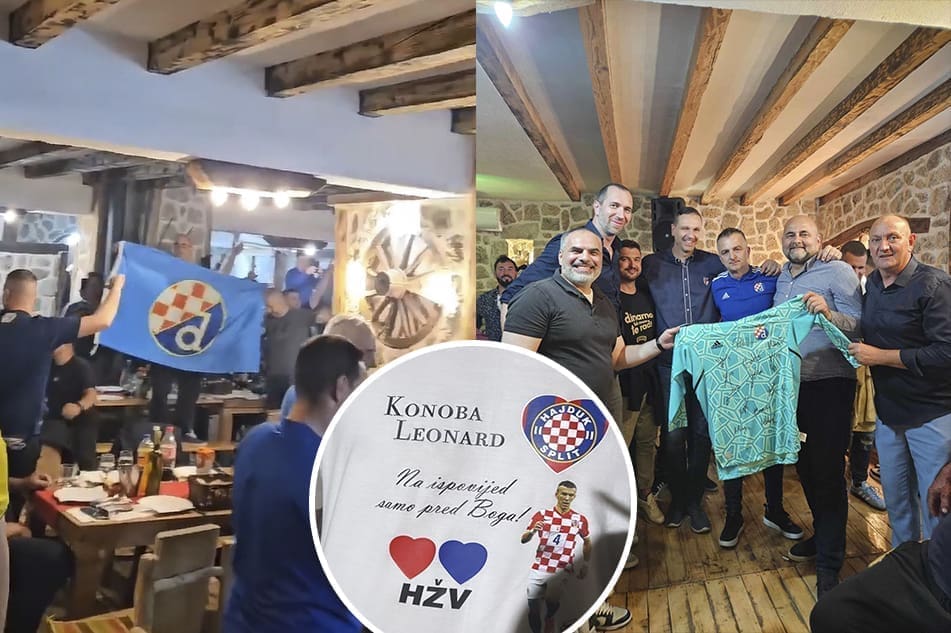 (VIDEO) "ZA SVE NAS, ZA PURGERE" Oko 300 ljudi slavilo Plavu noć u Imotskom, djelatnici konobe Leonard iznenadili s majicama