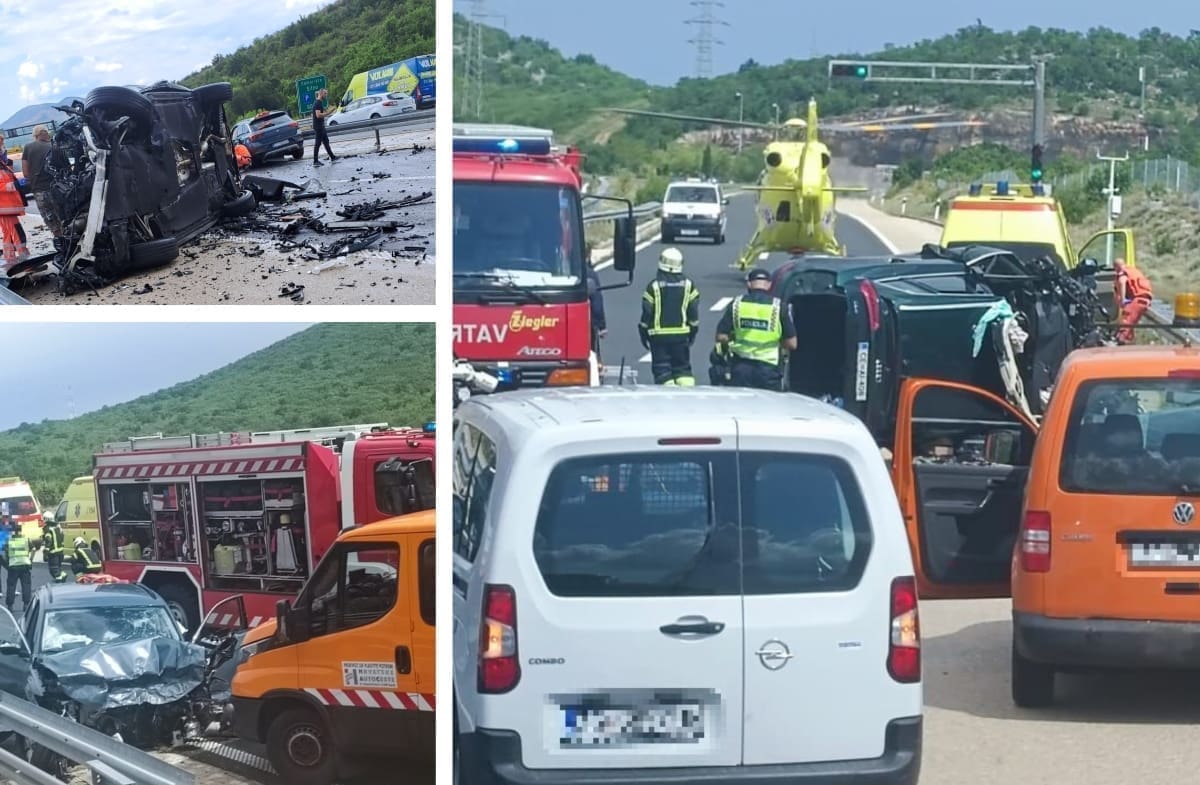 RUŽNI PRIZORI S MJESTA NESREĆE KOD SITNOG Sve žurne službe su na terenu, stigao i helikopter