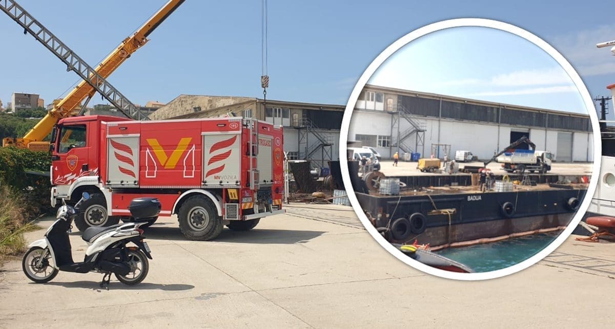 VIDEO Požar u Sjevernoj luci u Splitu. Vatrogasci su na terenu: "Sve je pod kontrolom"