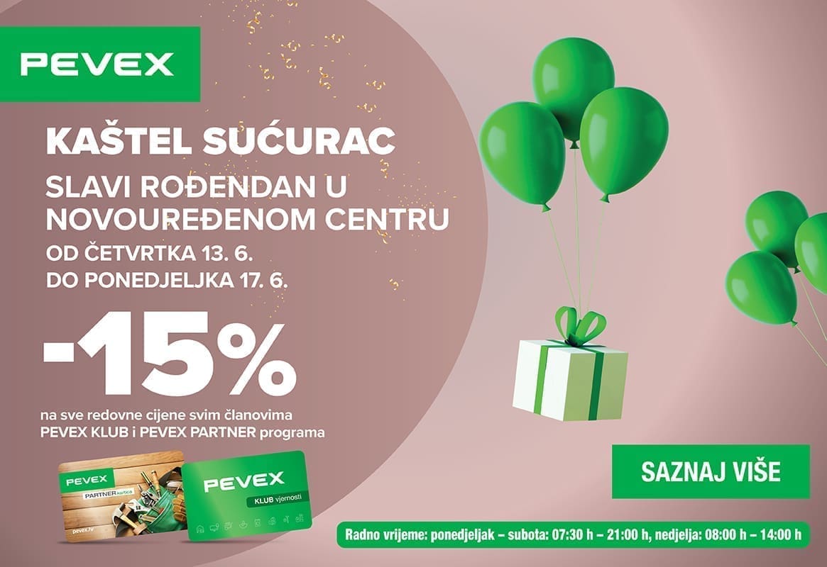 PEVEX u Kaštel Sućurcu slavi rođendan i časti kupce s 15% popusta