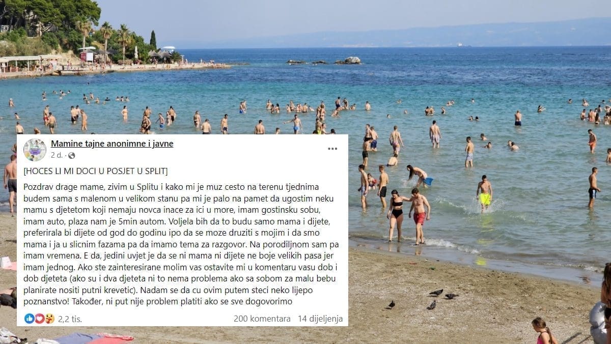 Splićanka oduševila: Želim ugostiti bebu i mamu iz Hrvatske koja nema za ljetovanje, plaćam i put