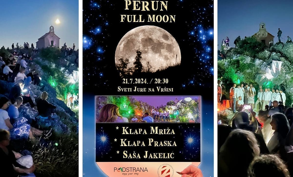 Ovog srpnja 3. Perun Full Moon: Klape Mriža i Praska te Saša Jakelić pjevaju u noći punog Mjeseca