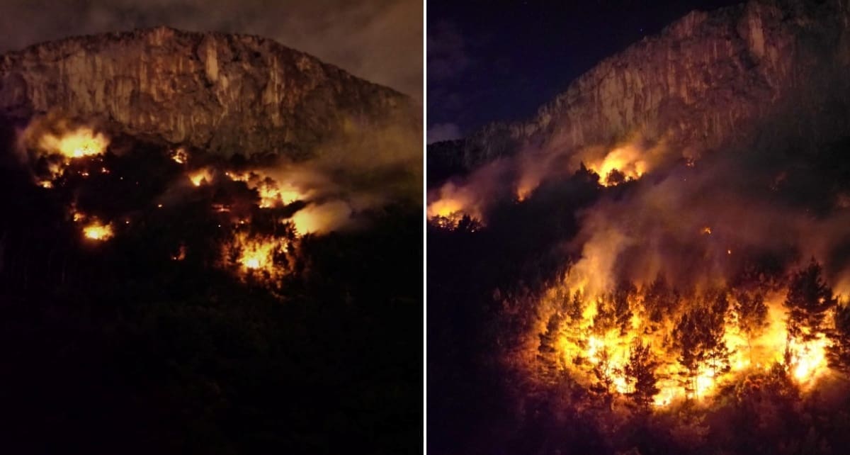 STRAVIČNI PRIZORI VATRE: Ovako je izgledao požar na Klisu