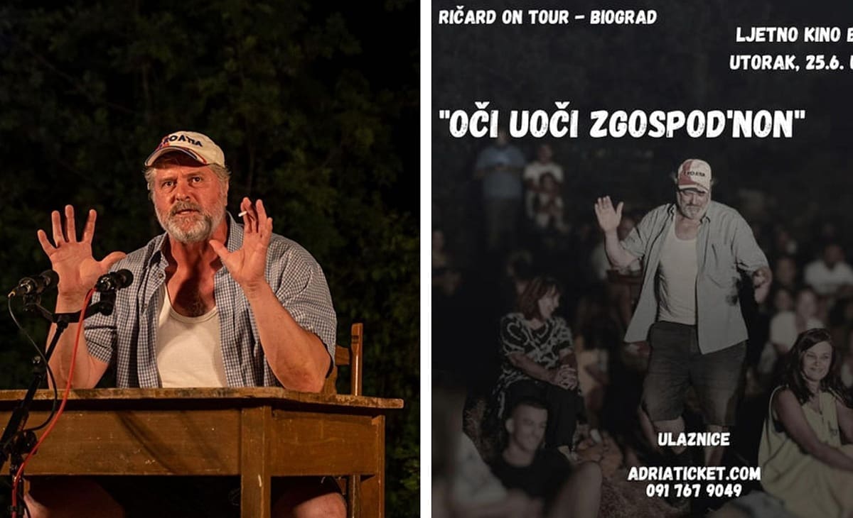 Ričard se večeras vraća u Biograd na Moru s hit predstavom "Oči Uoči Zgospod'non"!