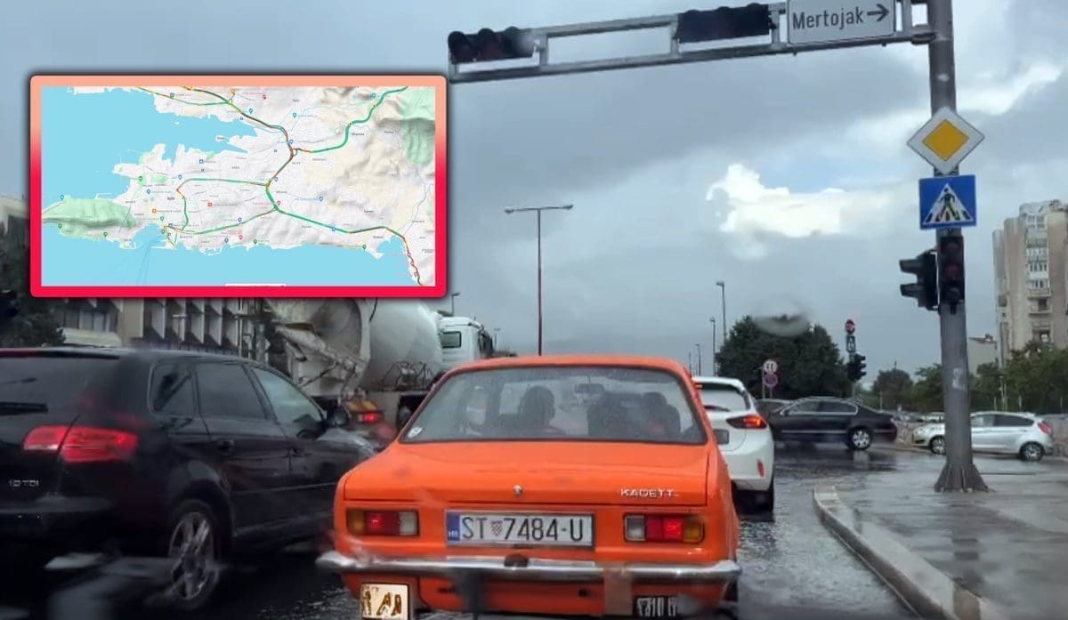 VIDEO Pola grada "u crvenom": Opalila munja, ne rade semafori, snimka najbolje pokazuje kakav kolaps je nastao