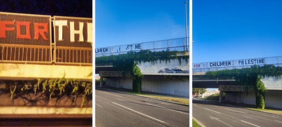 Dvostruka noćna akcija u Splitu: Osvanula poruka podrške djeci Palestine, ali netko je uništio