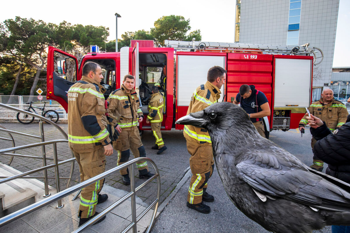 DOSLOVNO JE ULETJELA U KBC SPLIT Vatrogasci je hvatali po rodilištu