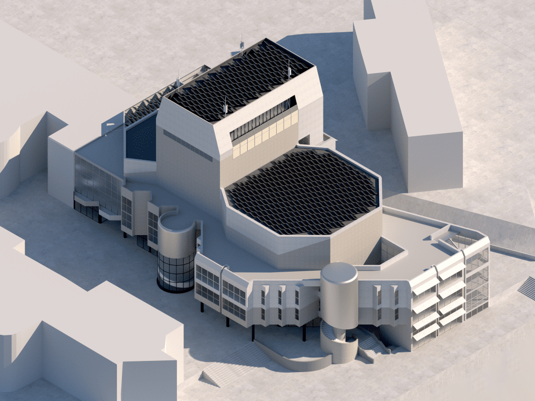 Dom mladih aksonometrija