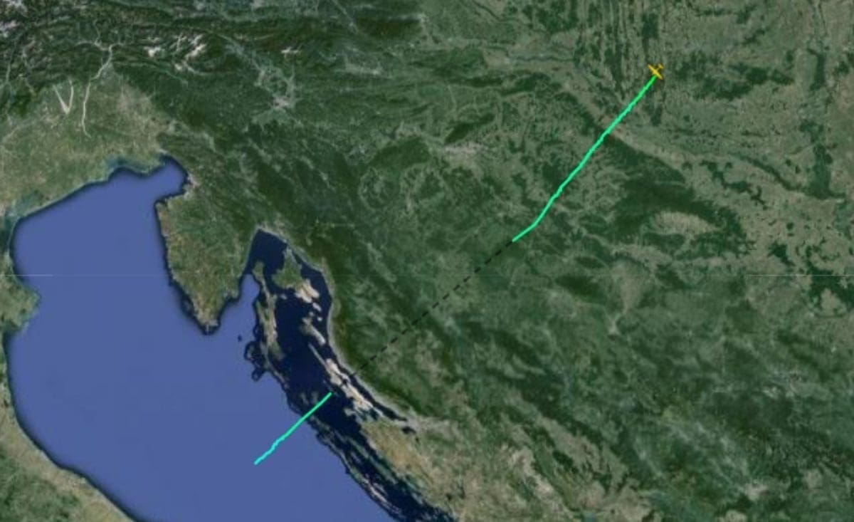 Zrakoplov iznad Hrvatske presrela lovačka eskadrila