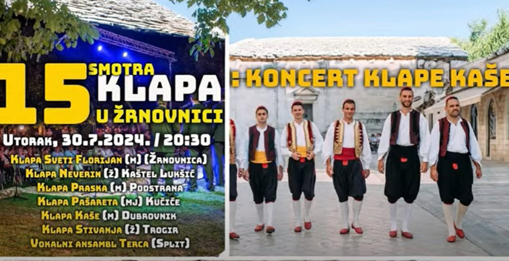UŽIVO Počinje Smotra klapa u Žrnovnici, evo prijenosa