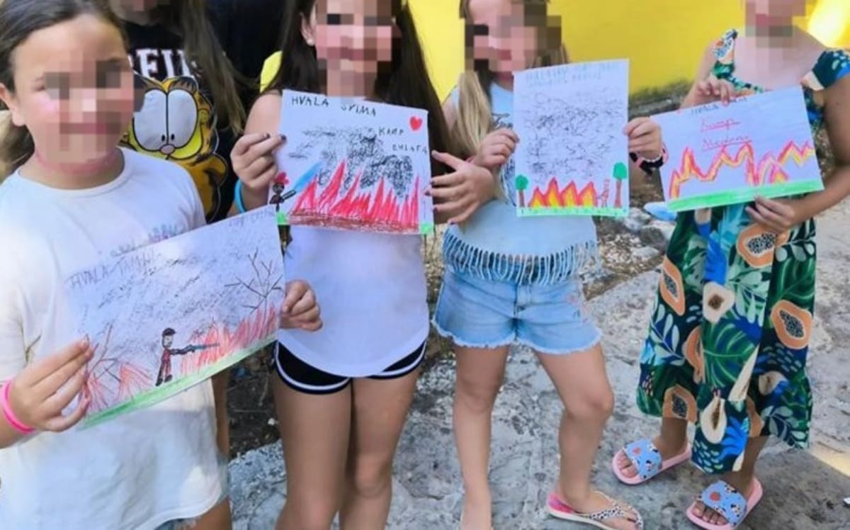 Djeca iz Medene zahvalila vatrogascima i policajcima na gašenju požara