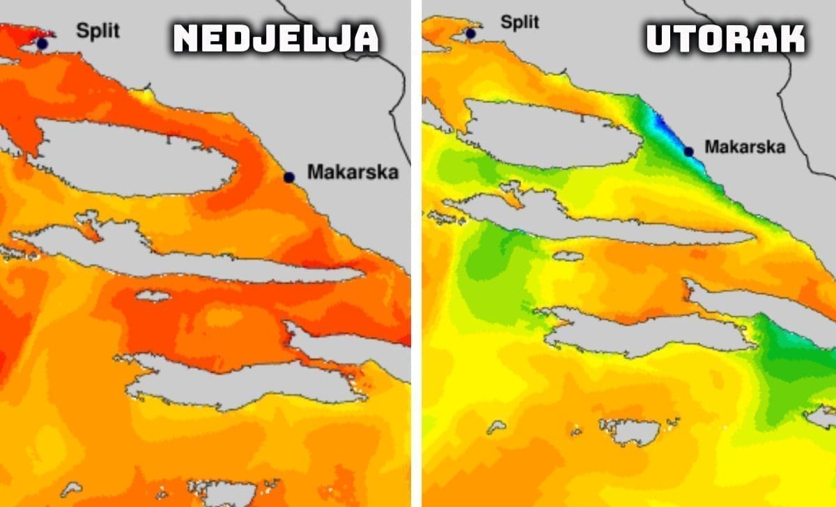 Sutra kasno navečer "probit" će fenska bura, pogledajte što će učiniti temperaturi mora u utorak