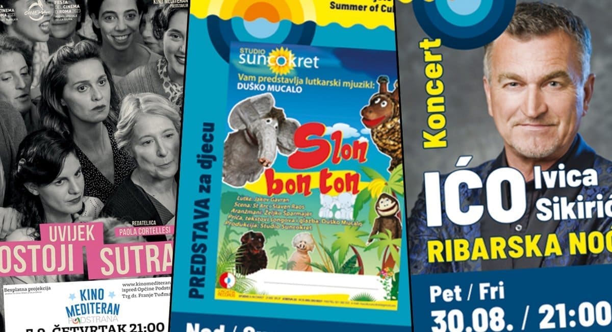 Sjajni događaji u Podstrani. Ljeto ne prestaje pružati sjajnu zabavu i raznovrsne kulturne sadržaje. Evo što se nudi