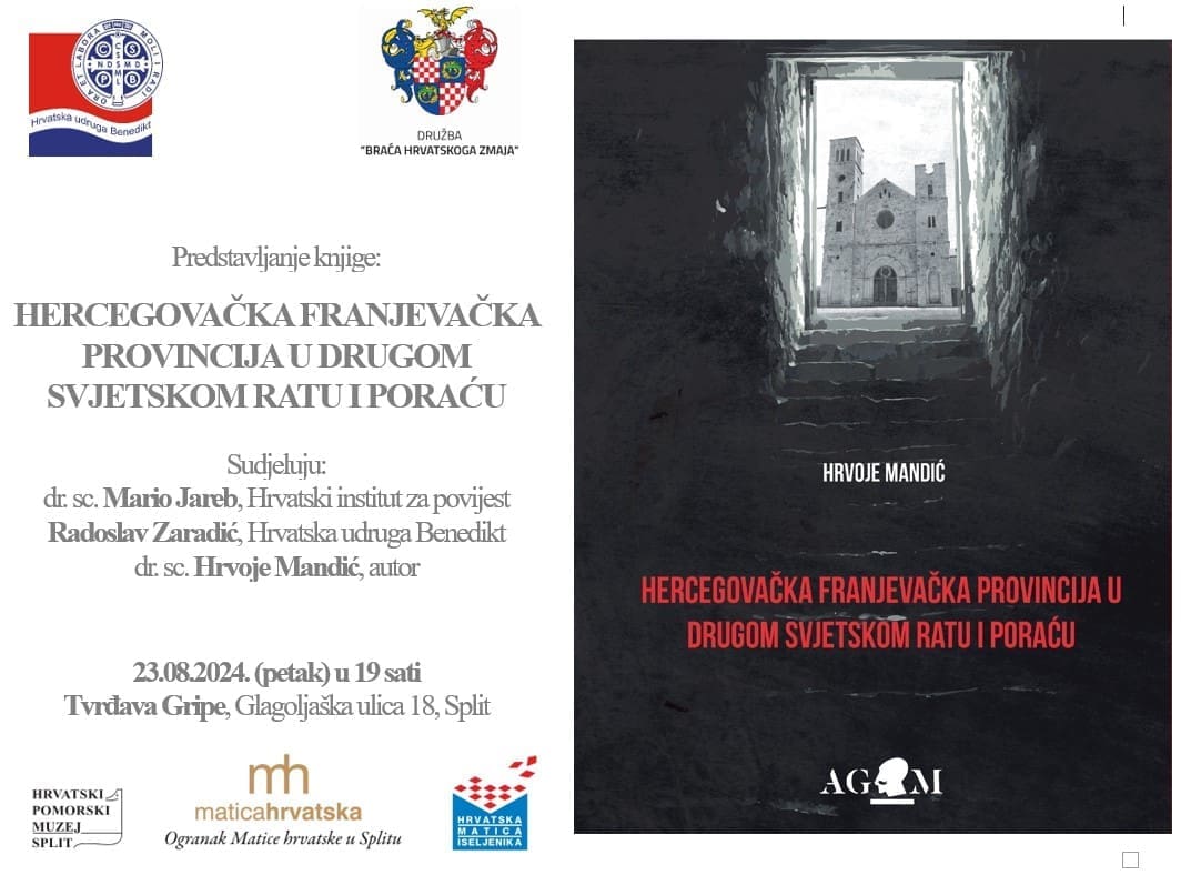 SPLIT Predstavit će se knjiga koja govori o stradanju hercegovačkih franjevaca u Drugom svjetskom ratu